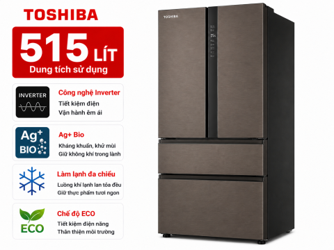 Tủ lạnh Toshiba Inverter 515 lít Multi Door GR-RF675WI-PMV(06)-MG