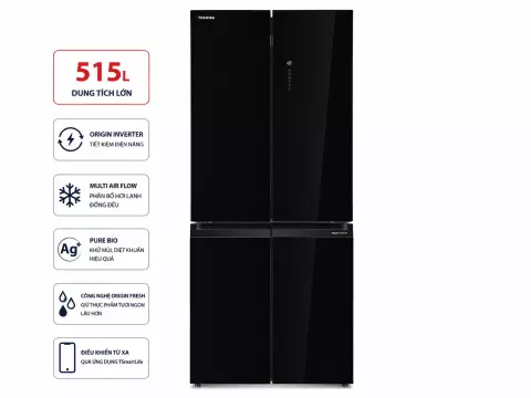 Tủ lạnh Toshiba 4 cánh Inverter 515 lít GR-RF677WI-PGV(22)-XK