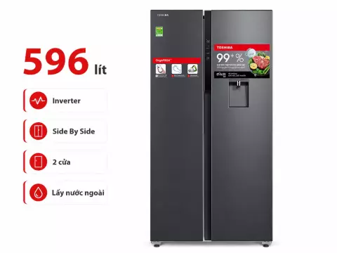 Tủ lạnh Toshiba Inverter 596 lít GR-RS775WI-PMV(06)-MG