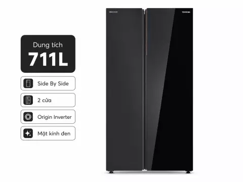 Tủ lạnh Toshiba Inverter 711 lít Side By Side GR-RS905WIA-PGV(22)-XK