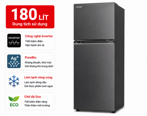 Tủ lạnh Toshiba Inverter 180 lít GR-RT234WE-PMV(52)