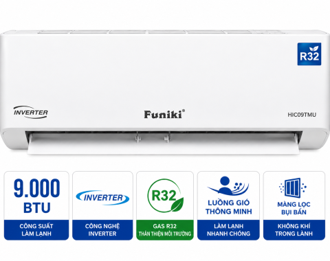 Điều hòa Funiki inverter 9000 BTU 1 chiều HIC09TMU