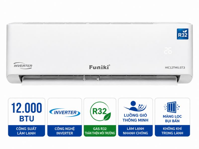 Điều hòa Funiki Inverter 12000 BTU HIC12TMU.ST3