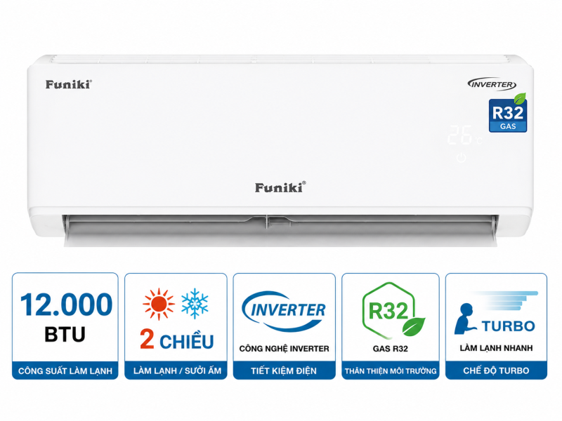 Điều hòa Funiki 12000BTU 2 chiều inverter HIH12TMU