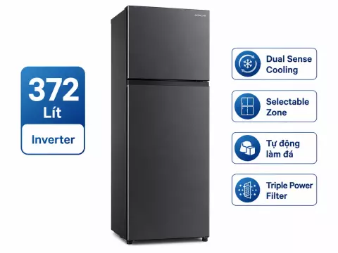 Tủ lạnh Hitachi Inverter 372 lít HRTN6408SAGMGVN
