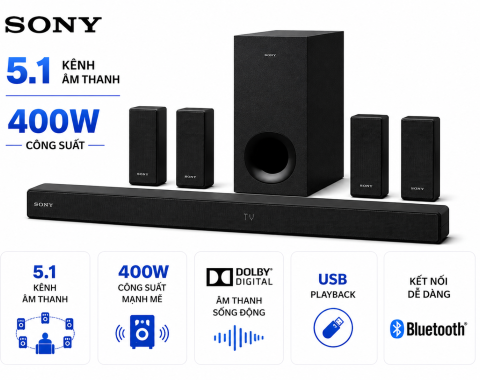 Bộ loa thanh Sony 5.1 HT-S20R