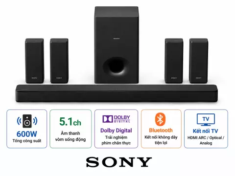 Bộ loa thanh Sony HT-S40R 600W