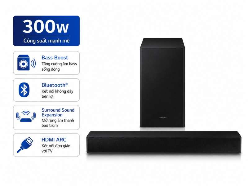 Bộ loa thanh Samsung HW-C450/XV 300W