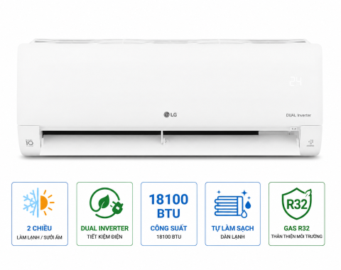 Điều hòa 2 chiều LG Inverter 18100 BTU IDH18M1