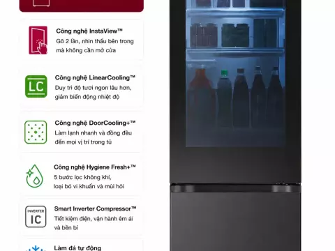 Tủ lạnh LG Inverter 340 lít InstaView LBB33BLMAI