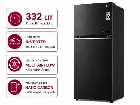 Tủ lạnh LG Inverter 332 lít LBD33BLM