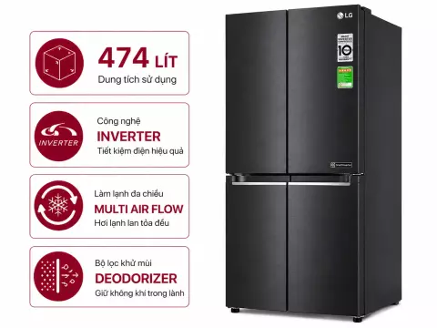 Tủ lạnh LG Inverter 474 lít Multi Door LFB47BLG