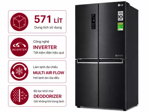 Tủ lạnh LG Inverter 571 lít Multi Door LFD58BLMA