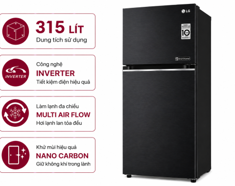 Tủ lạnh LG Inverter 315 lít LTB31BLMA