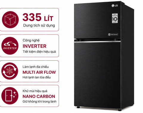 Tủ lạnh LG Inverter 335 lít LTB33BLG