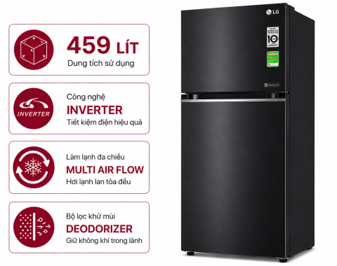 Tủ lạnh LG Inverter 459 lít LTD46BLMA