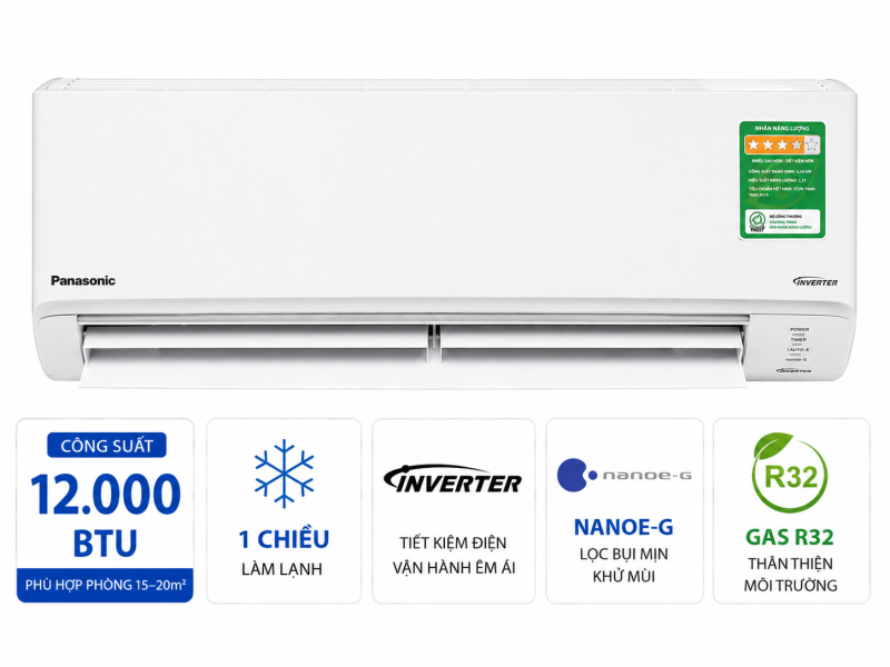 Điều hòa Panasonic 1 chiều 12000BTU N12AKH-8