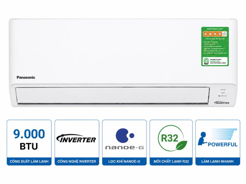Điều hòa Panasonic 1 chiều 9000BTU N9AKH-8