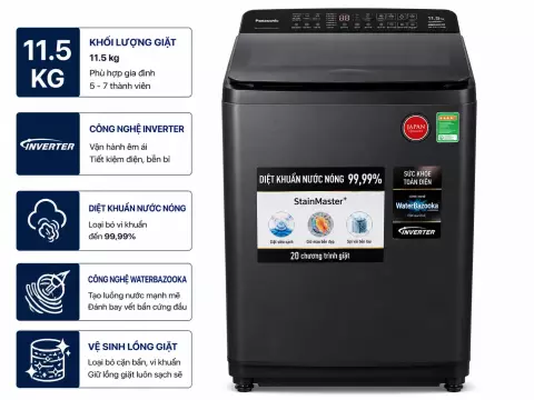 Máy giặt Panasonic Inverter 11.5 Kg NA-FD115V3BV