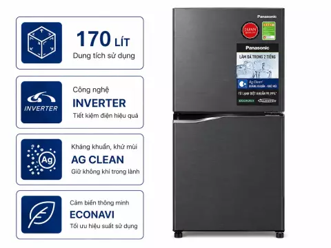 Tủ lạnh Panasonic Inverter 170 lít NR-BA190PPVN