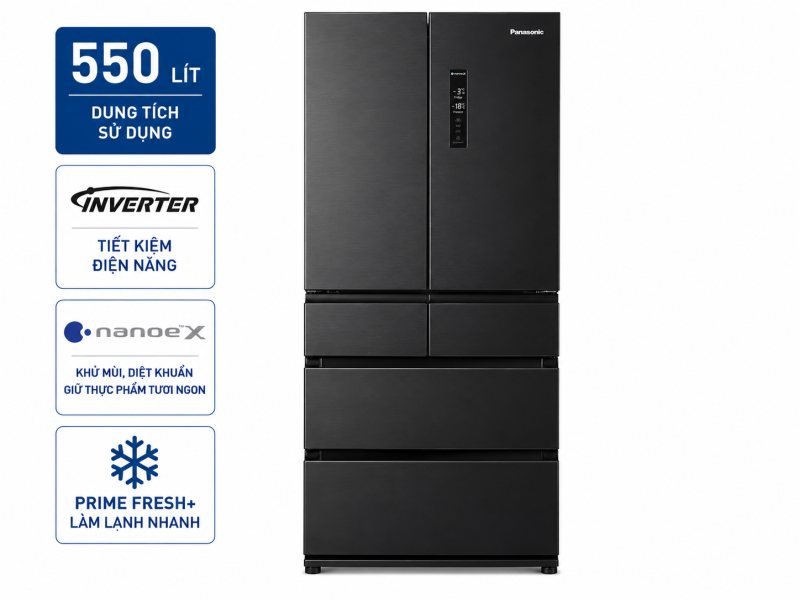 Tủ lạnh Panasonic Inverter 550 lít NR-DZ601VGKV