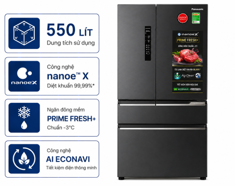 Tủ lạnh Panasonic 550 lít NR-DZ601YGKV