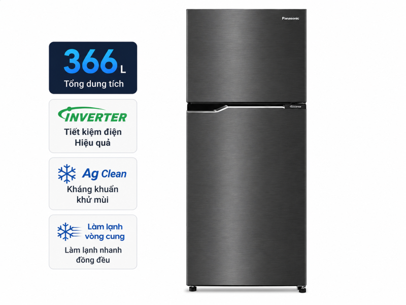 Tủ lạnh Panasonic Inverter 366 lít NR-TL381VGMV