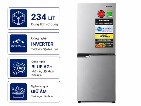 Tủ lạnh Panasonic Inverter 234 lít NR-TV261APSV