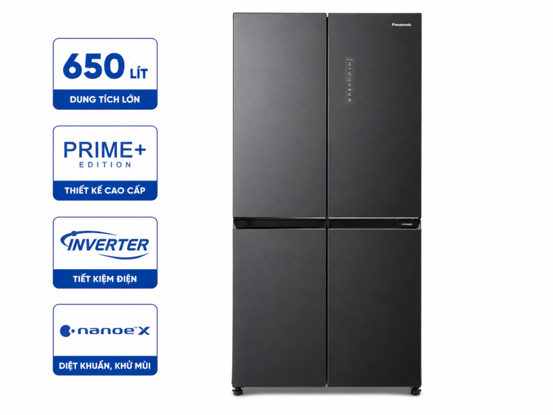 Tủ lạnh Panasonic Inverter 650 lít PRIME+ Edition Multi Door NR-WY720ZMMV