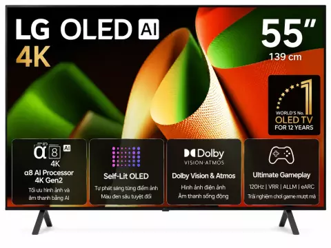Smart Tivi OLED LG AI 4K 55 inch OLED55B5PSA