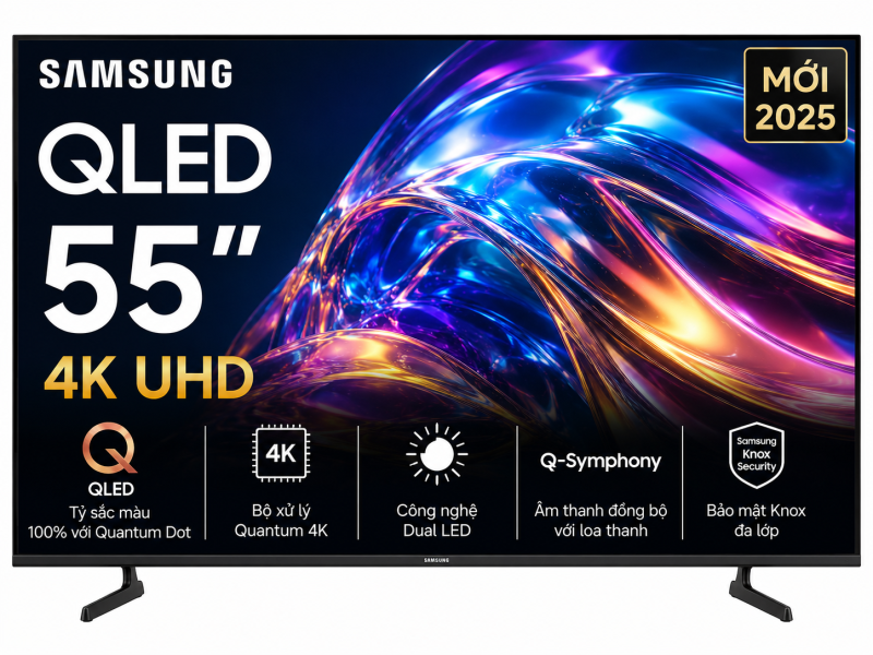 Smart Tivi QLED Samsung 4K 55 inch QA55Q7F5 Mới 2025