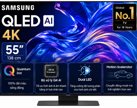 Smart Tivi QLED Samsung AI 4K 55 inch QA55Q8F5