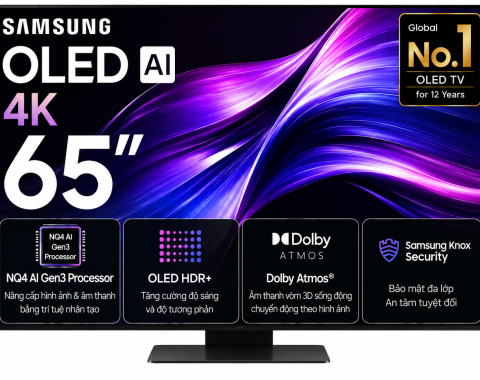 Smart Tivi OLED Samsung AI 4K 65 inch QA65S90F
