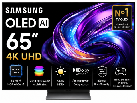 Smart Tivi OLED Samsung AI 4K 65 inch QA65S95F