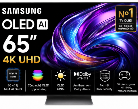 Smart Tivi OLED Samsung AI 4K 65 inch QA65S95F