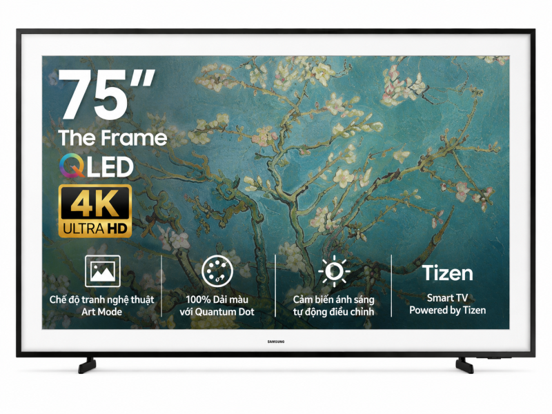 Smart Tivi Khung Tranh The Frame QLED Samsung 4K 75 inch QA75LS03D