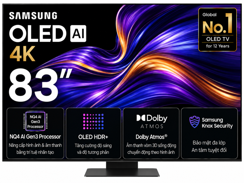 Smart Tivi OLED Samsung AI 4K 83 inch QA83S95F