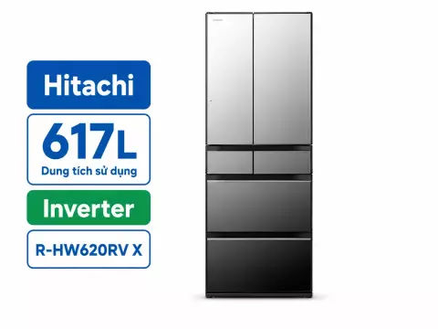Tủ lạnh Hitachi Inverter 617 lít R-HW620RV X