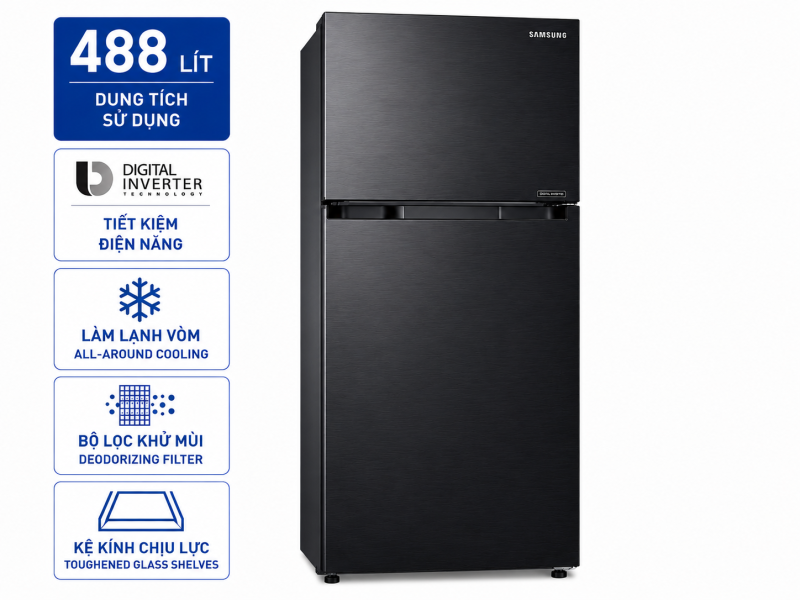 Tủ lạnh Samsung Inverter 488 lít RF48A4010B4/SV