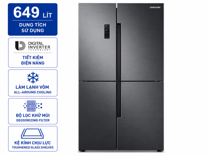 Tủ lạnh Samsung Inverter 649 lít RF59C700ES9/SV