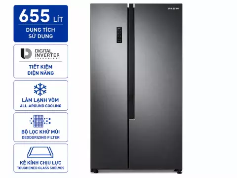 Tủ lạnh Samsung Inverter 655 lít RS62R5001B4/SV