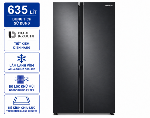 Tủ lạnh Samsung Inverter 635 lít RS64R5301B4/SV