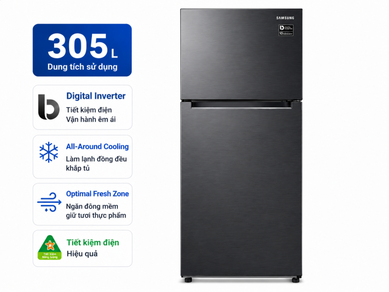 Tủ lạnh Samsung Inverter 305 lít RT31CB56248ASV