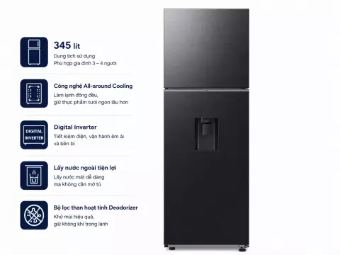 Tủ lạnh Samsung Inverter 345 lít RT35CG5544B1SV
