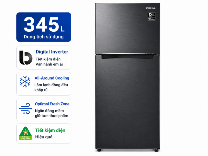 Tủ lạnh Samsung Inverter 345 lít RT35CG5544B1SV