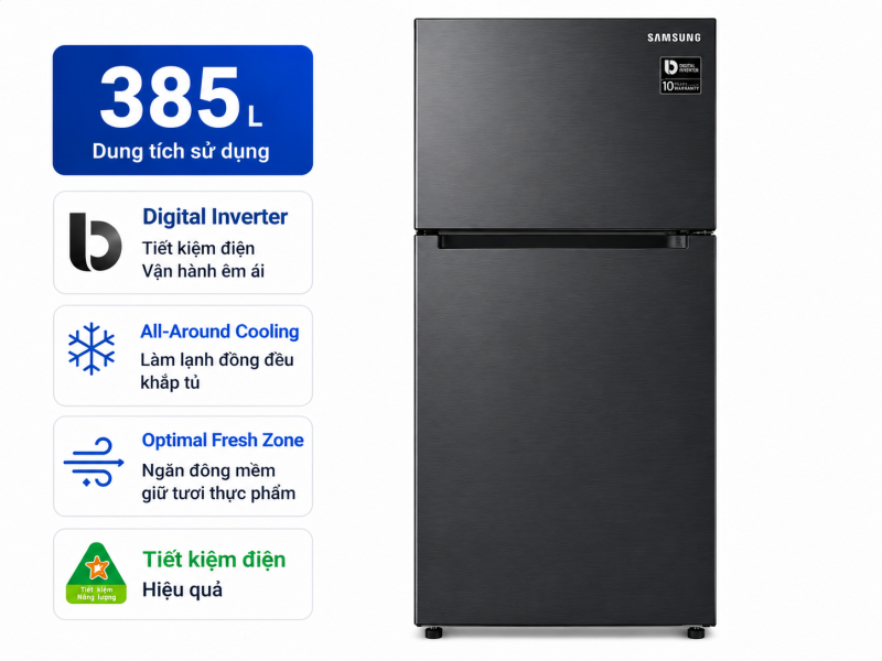 Tủ lạnh Samsung Inverter 385 lít RT38CB668412SV