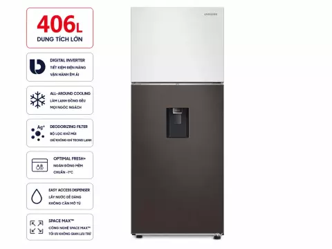 Tủ lạnh Samsung Inverter 406 lít RT42CB6784C3SV