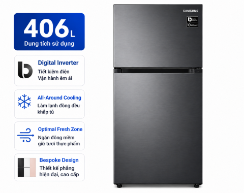 Tủ lạnh Samsung Inverter 406 lít RT42CB6784C3SV