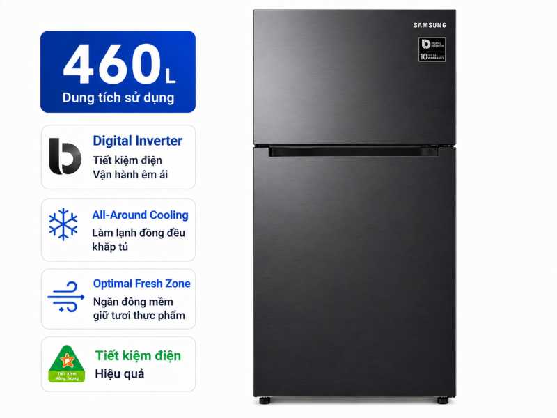 Tủ lạnh Samsung Inverter 460 lít RT47CB66868ASV