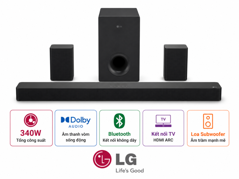 Bộ loa thanh LG S60T 340W